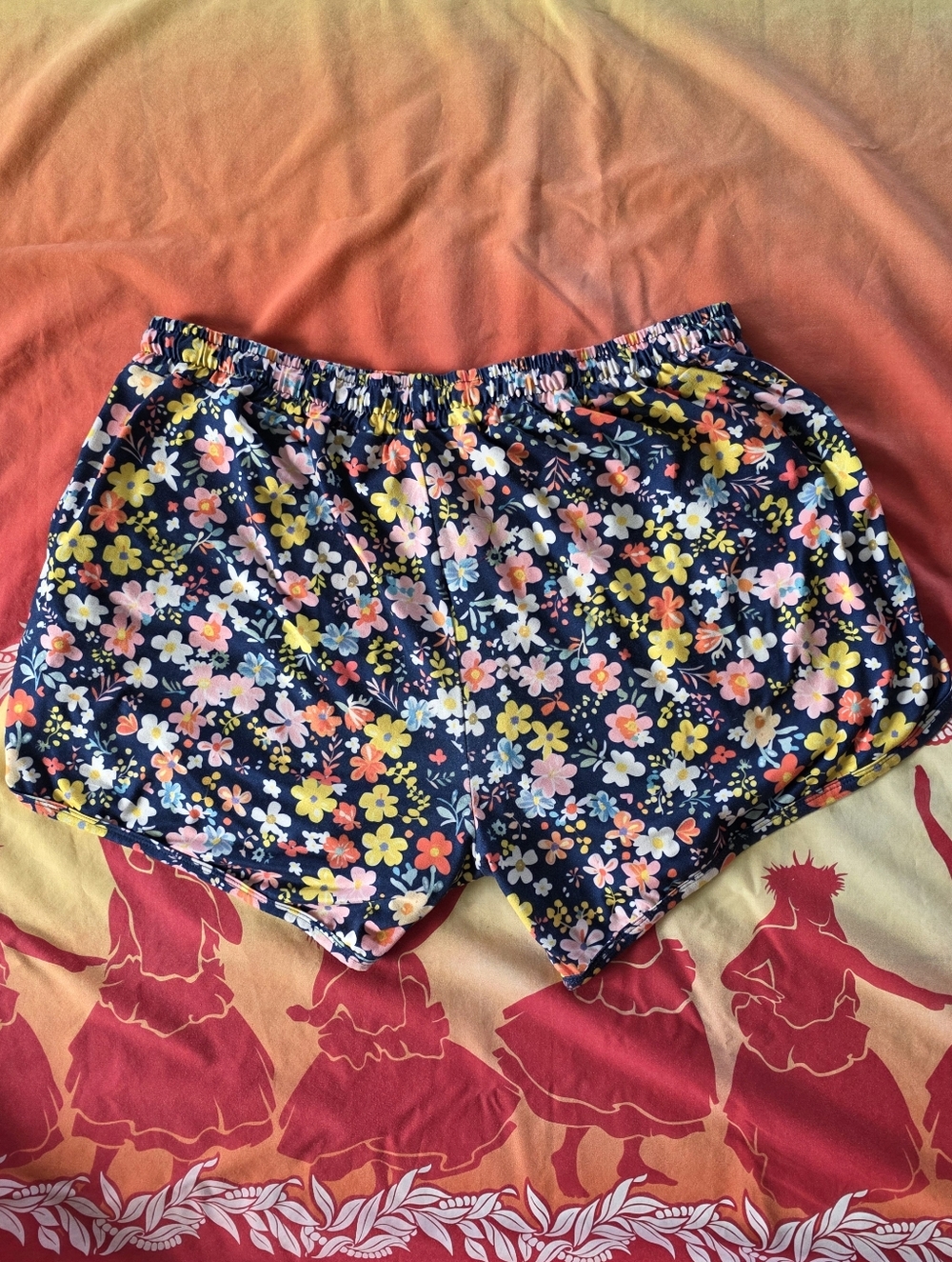 Super Soft Floral Summer Shorts Casual Drawstring with Pockets Size XXL